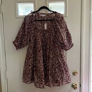 NWT Olivaceous Squareneck Floral Print Dress
